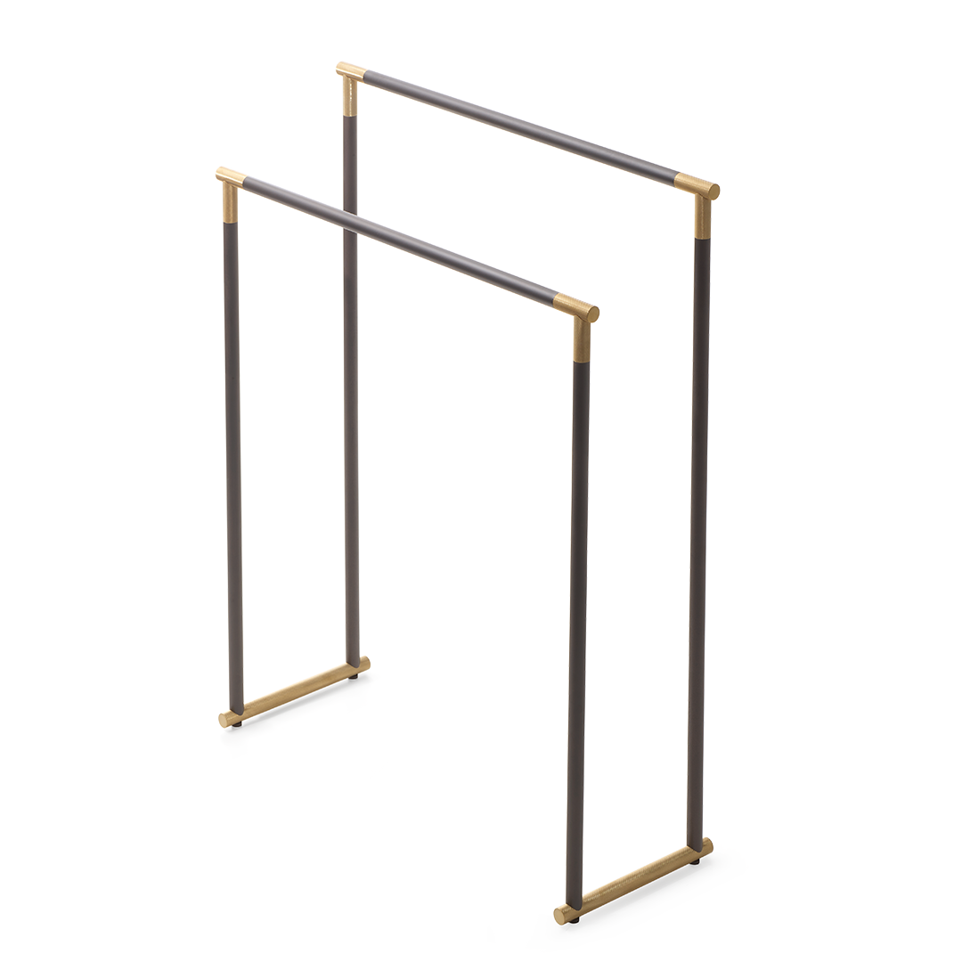 DW CLUB HT Towel stand Dark Metal Matte / Gold Matte 24 Carat