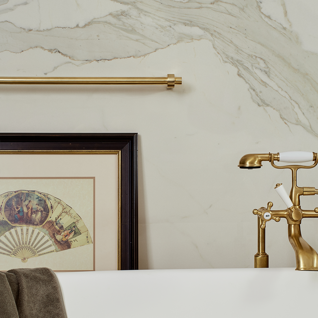 DW CENTURY HTE60 Towel rail 24" single - Gold Matte 24 Carat 24" einfach - Gold Matte 24 Carat