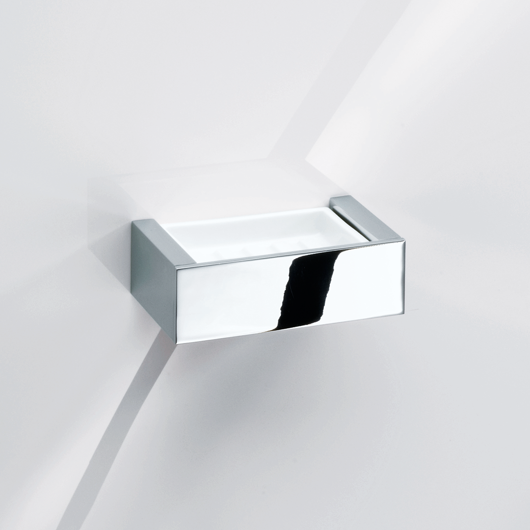 DW BK WSS BRICK Soap dish WM Chrome / Porcelain White