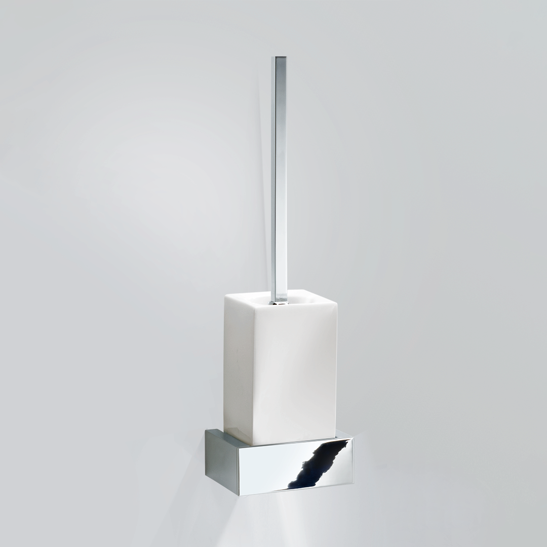 DW BK WBG Toilet brush set WM Chrome / Porcelain White