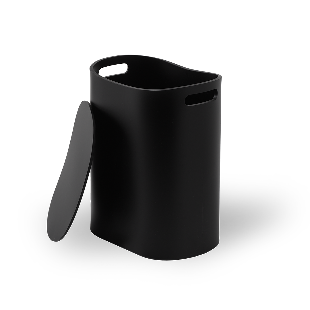DW ALL IN Stool and laundry basket - Acrylic Black Matte
