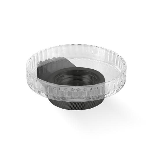 DW CLUB WSS Soap dish WM - Black Matte / Black Matte with soap dish made of KRISTALL - edged