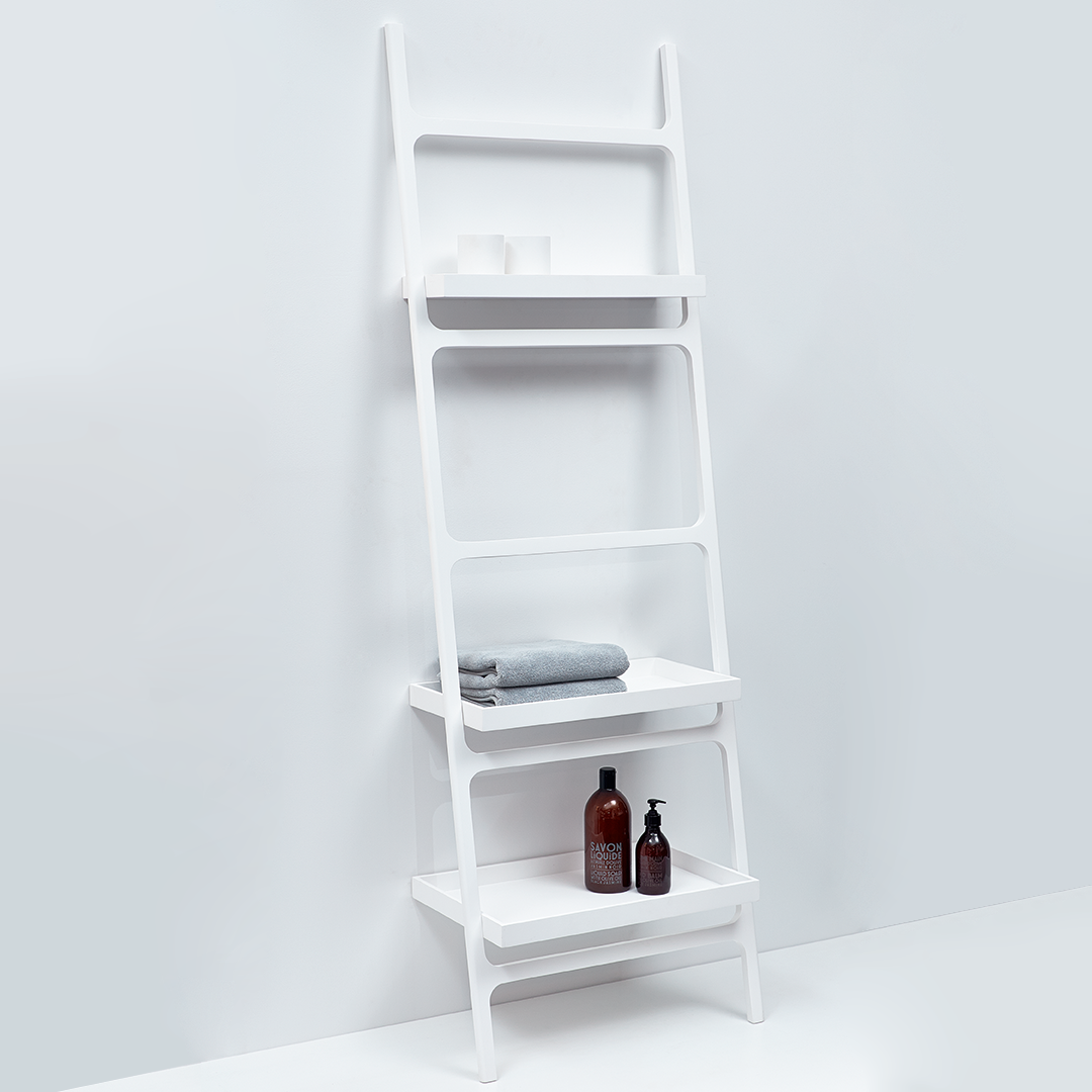 DW STONE HTLA Towel ladder - Black Matte with 3 shelves