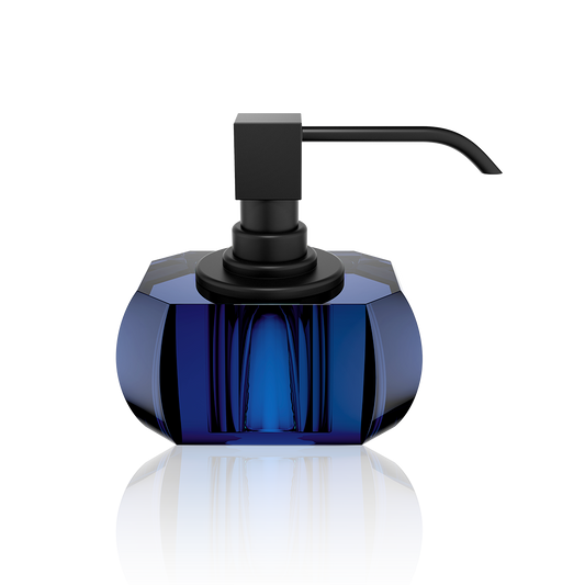 DW KR SSP KRISTALL Soap dispenser Capri Blue / Black Matte