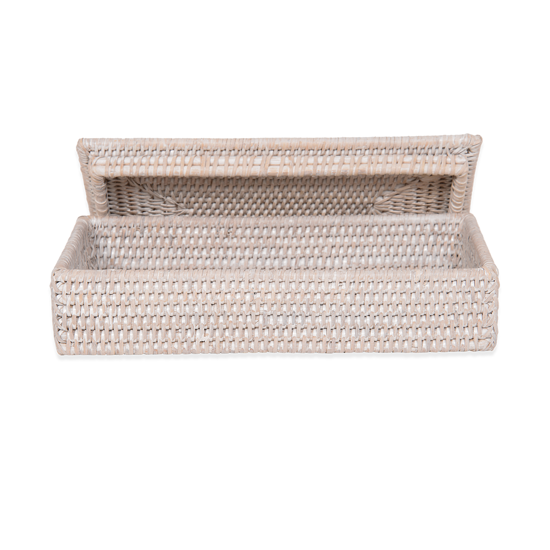 DW BASKET BMD Container with lid - Rattan light
