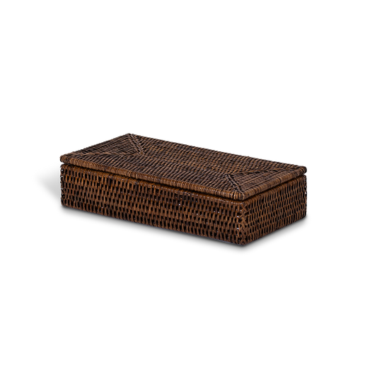 DW BASKET BMD   Container with lid - Rattan dark