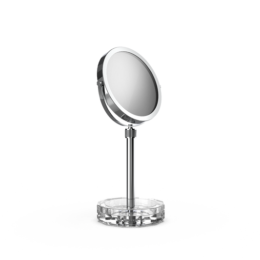 DW KR KSA KRISTALL Cosmetic mirror with Shelf Clear / Chrome