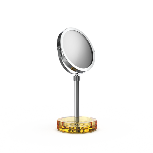 DW KR KSA KRISTALL Cosmetic mirror with Shelf Amber / Chrome