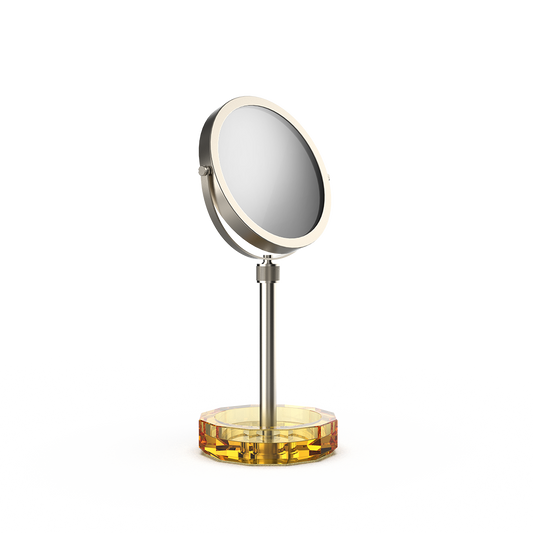 DW KR KSA KRISTALL Cosmetic mirror with Shelf Amber / Nickel Satin