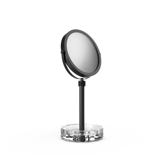 DW KR KSA KRISTALL Cosmetic mirror with Shelf Clear / Black Matte