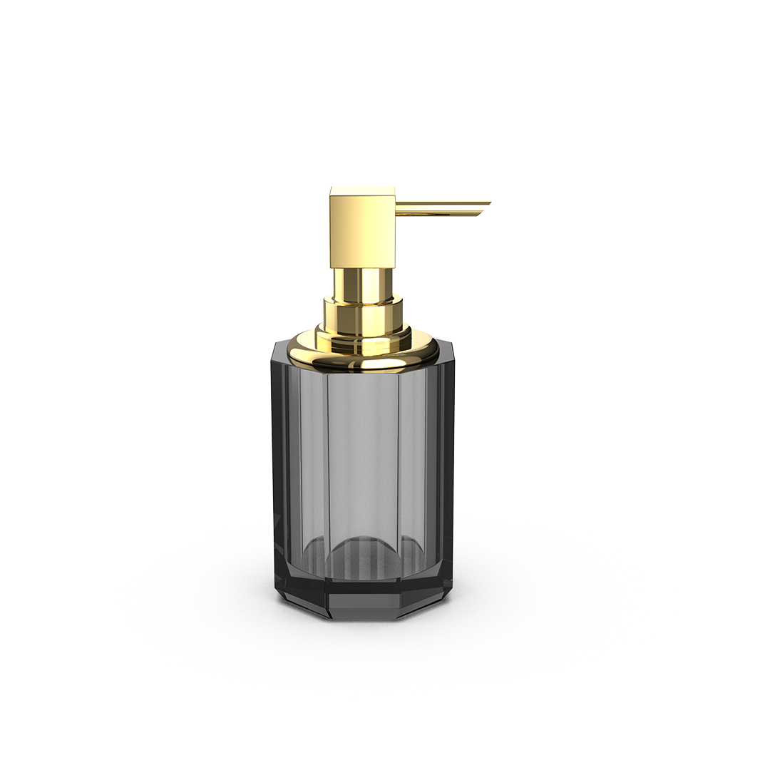 DW KR SSP 2 KRISTALL Soap dispenser Anthracite / Gold 24 Carat