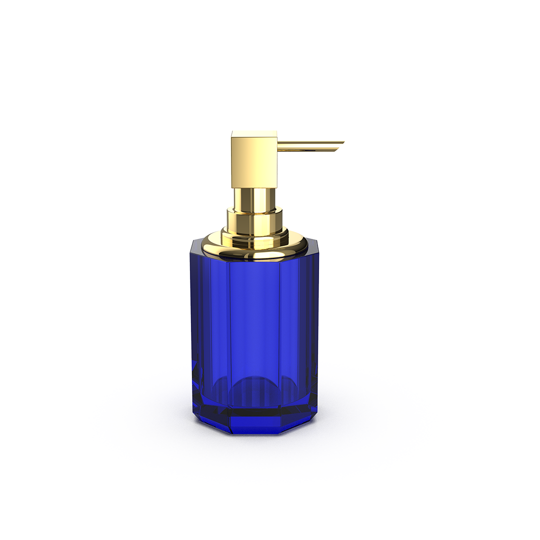 DW KR SSP 2 KRISTALL Soap dispenser Capri Blue / Gold 24 Carat