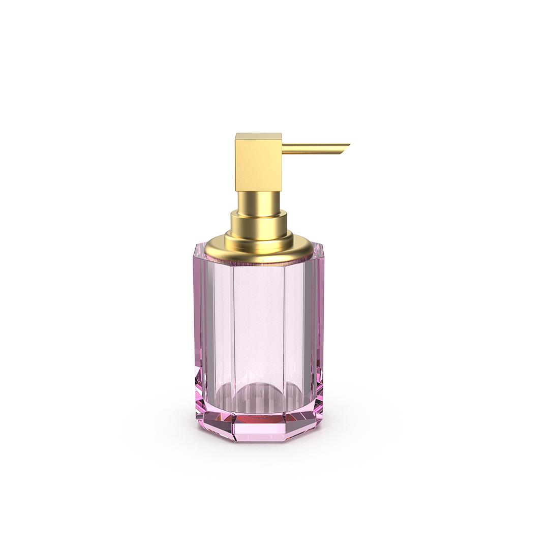 DW KR SSP 2 KRISTALL Soap dispenser Pink / Gold Matte 24 Carat