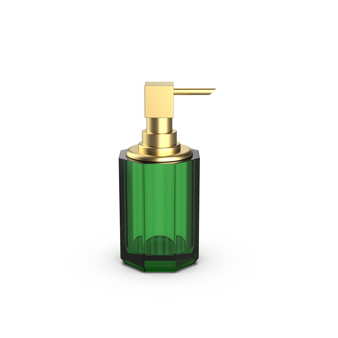 DW KR SSP 2 KRISTALL Soap dispenser English Green / Gold Matte 24 Carat