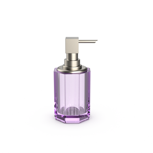 DW  KR SSP 2  KRISTALL Soap dispenser Violet / Nickel Satin