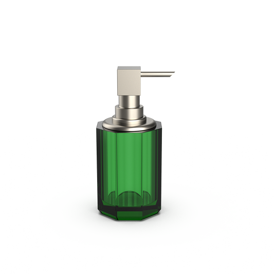 DW  KR SSP 2  KRISTALL Soap dispenser English Green / Nickel Satin
