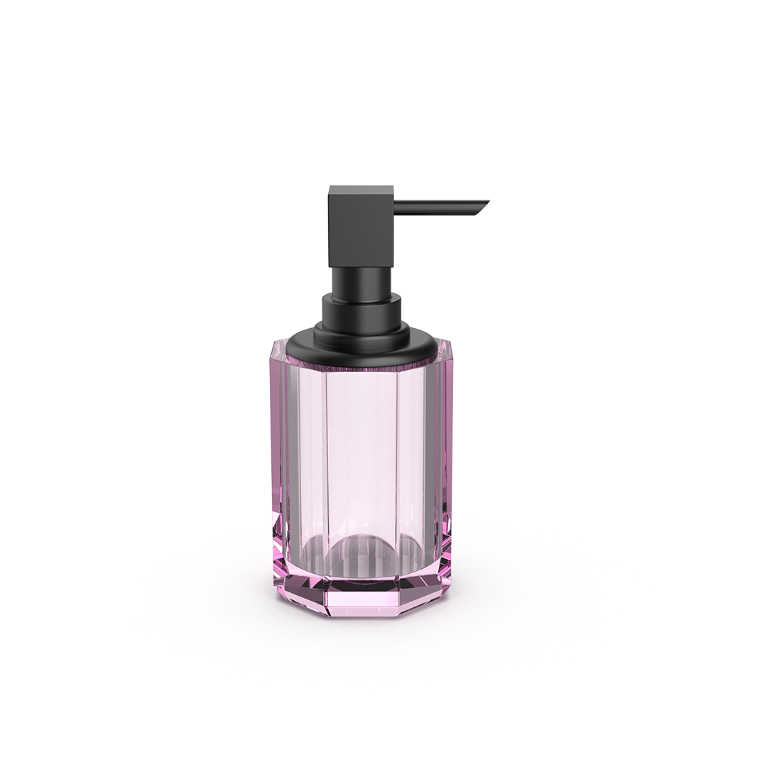 DW KR SSP 2 KRISTALL Soap dispenser Pink / Black Matte