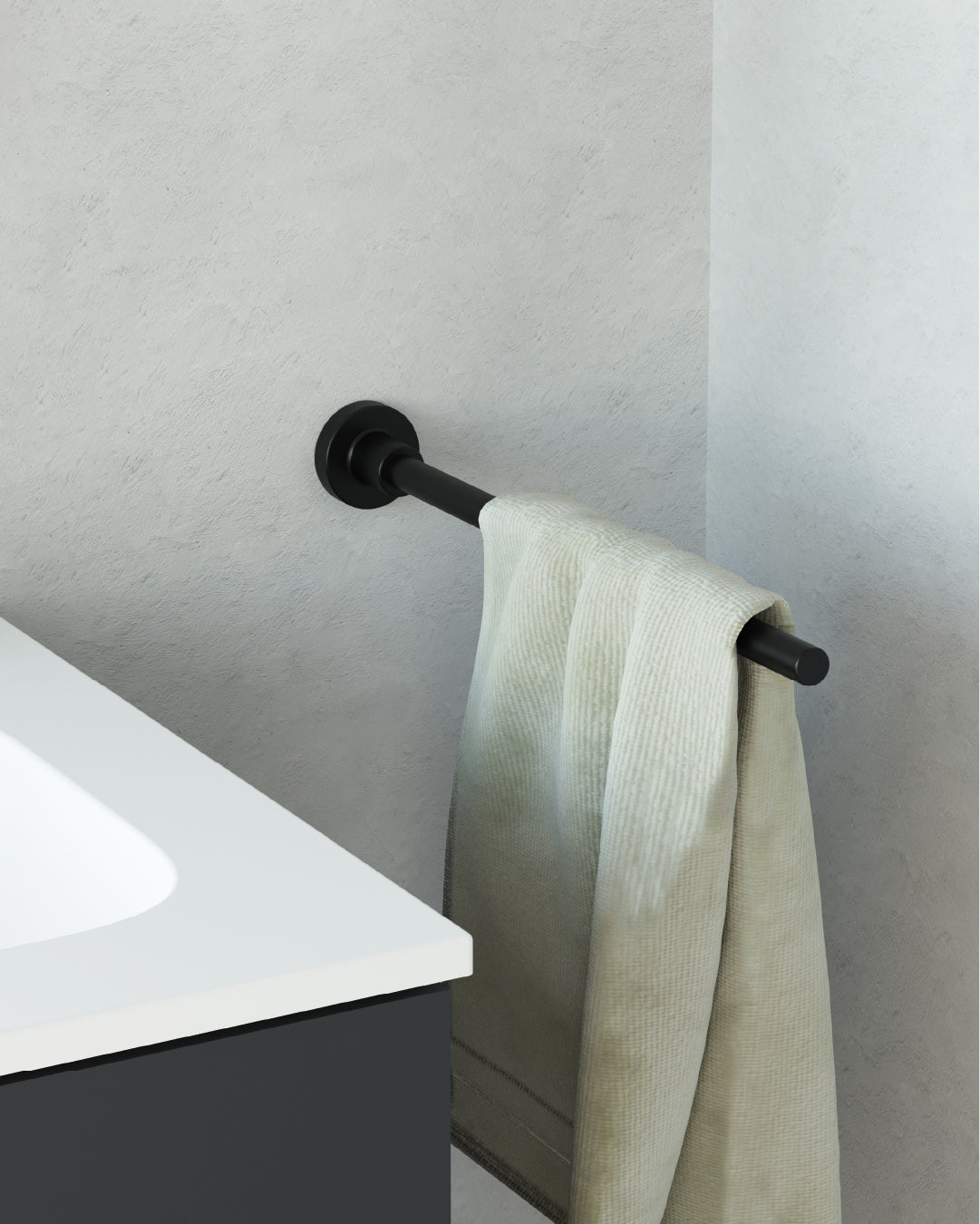 SONIA -TECNO-PROJECT FIXED TOWEL BAR 18" BLACK