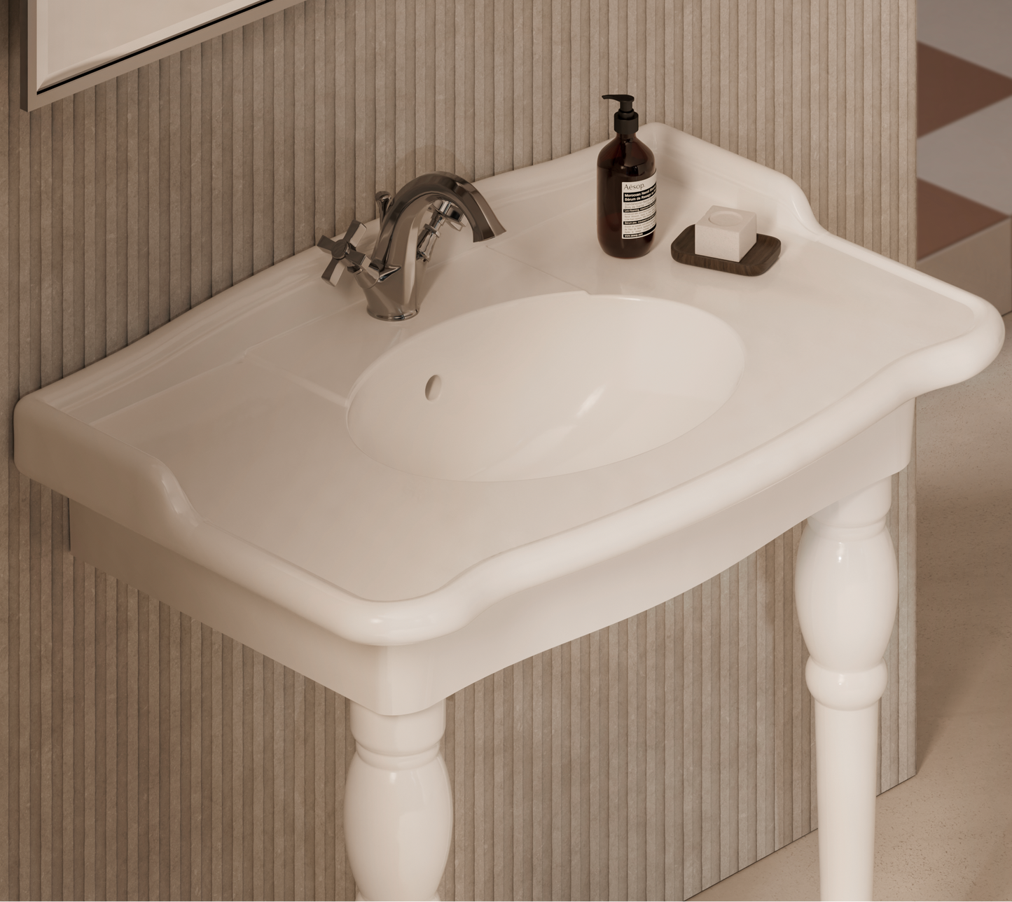 ALICE BOHEME Basin Wall mounted 37" - White Gloss (without legs)