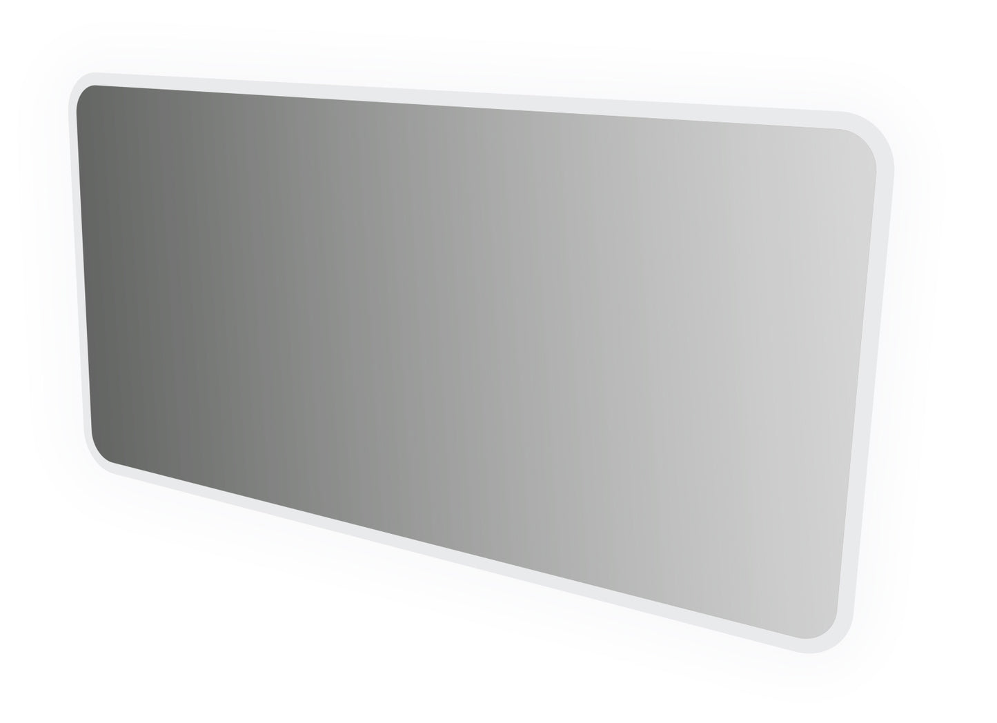 BH Mirror Rectangle Wooden back, Sandblasted LED - Anti Steam