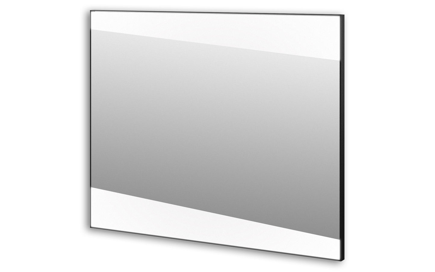 BH Mirror Wooden Back Sandblasted LED with Metal Frame