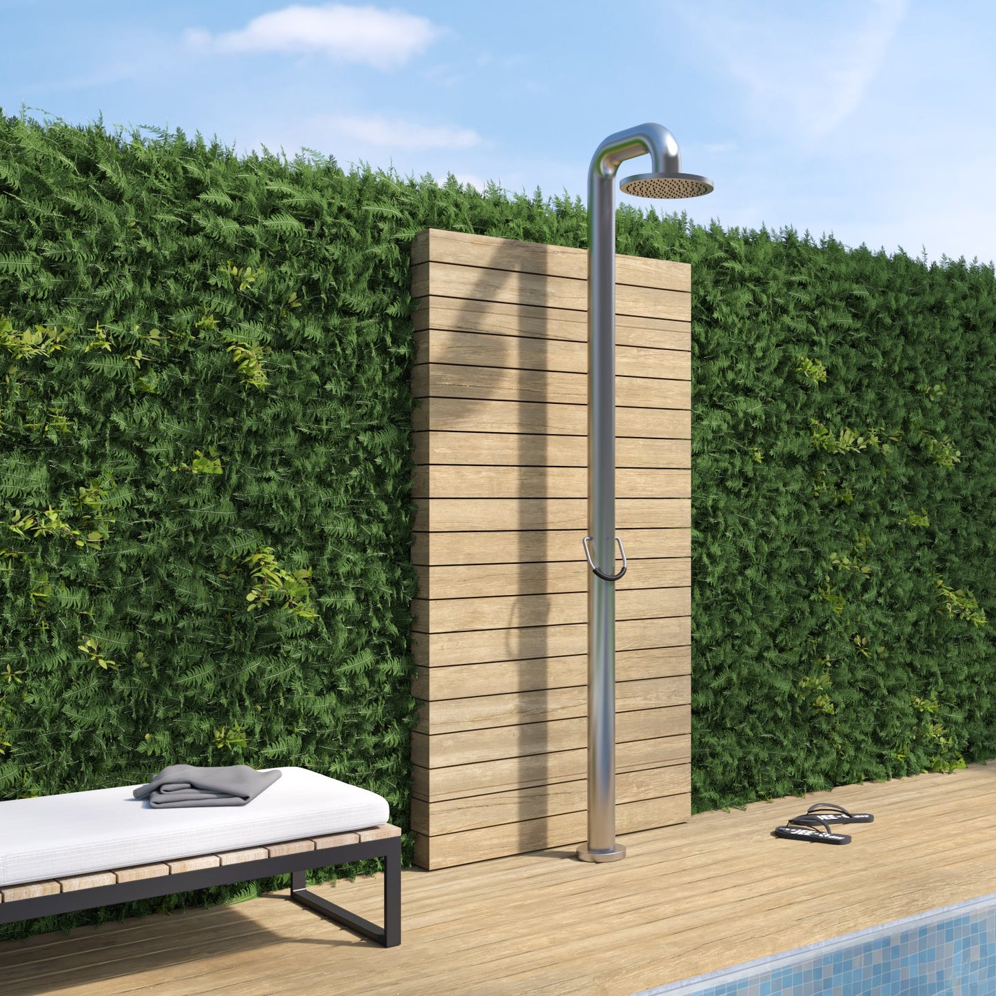 JEE-O Fatline Shower 01 Freestanding Shower Faucet - Stainless Steel Brushed