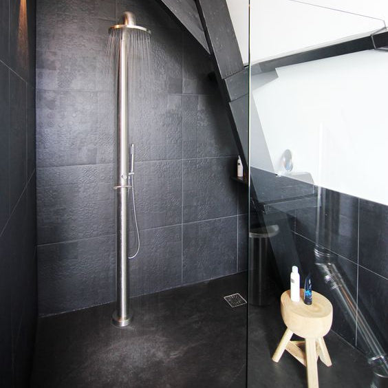 JEE-O Fatline Shower 01 Freestanding Shower Faucet - Stainless Steel Brushed