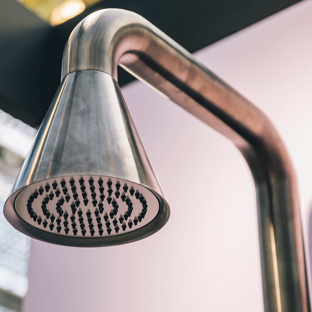 JEE-O Cone Shower 02 Freestanding with Hand Shower - Stainless Steel Brushed