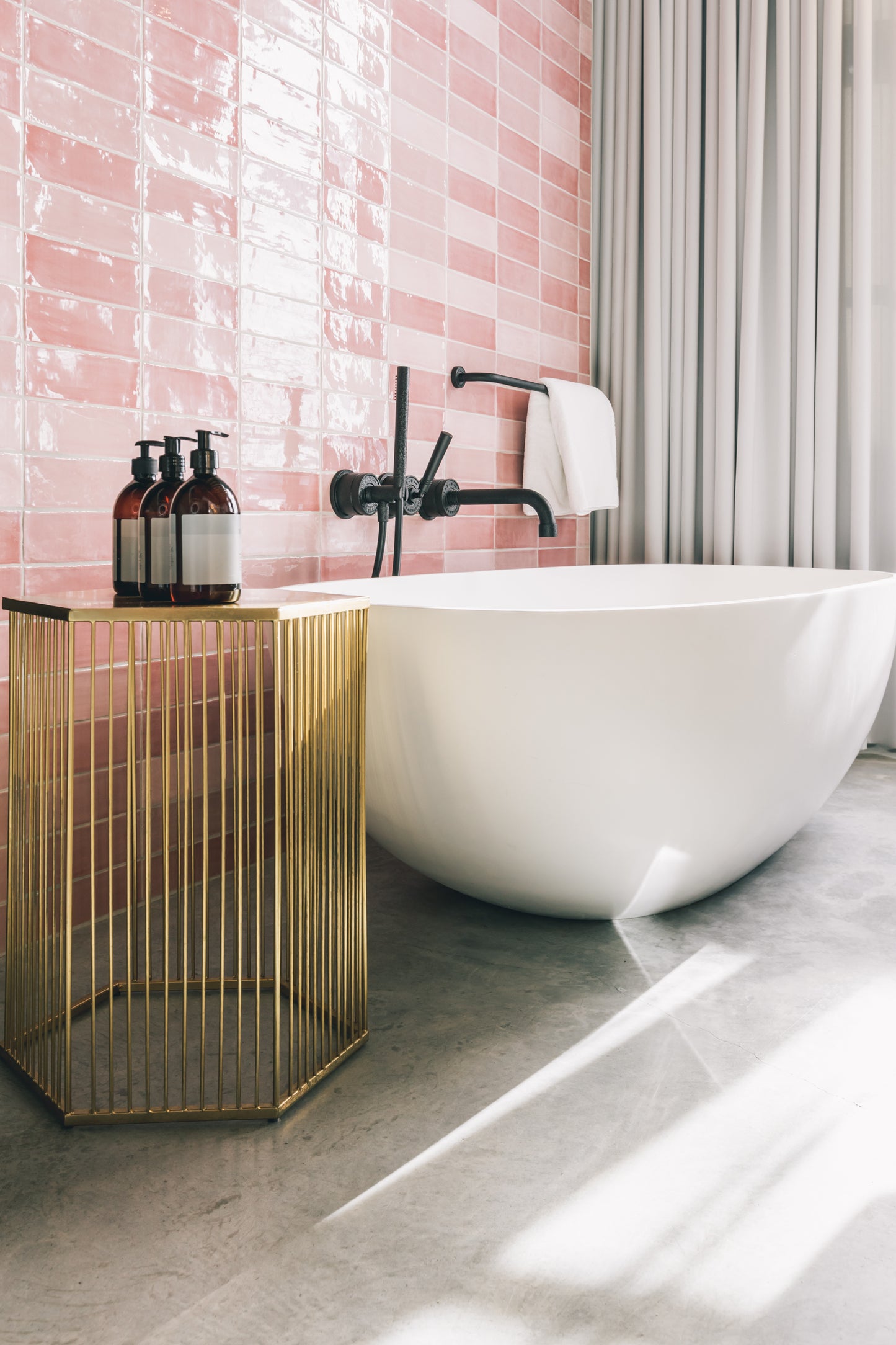 JEE-O Soho Bath Faucet Freestanding Stainless Steel Brushed