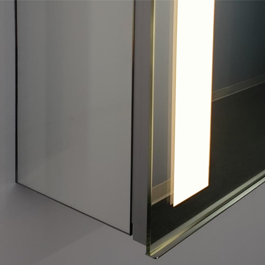 SIDLER SideLight Bathroom cabinet WM 6" Surface Mounting kit including side mirrors