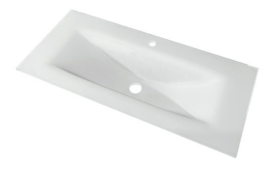 BH Sink Glass Armonia 39" White Extra-Light