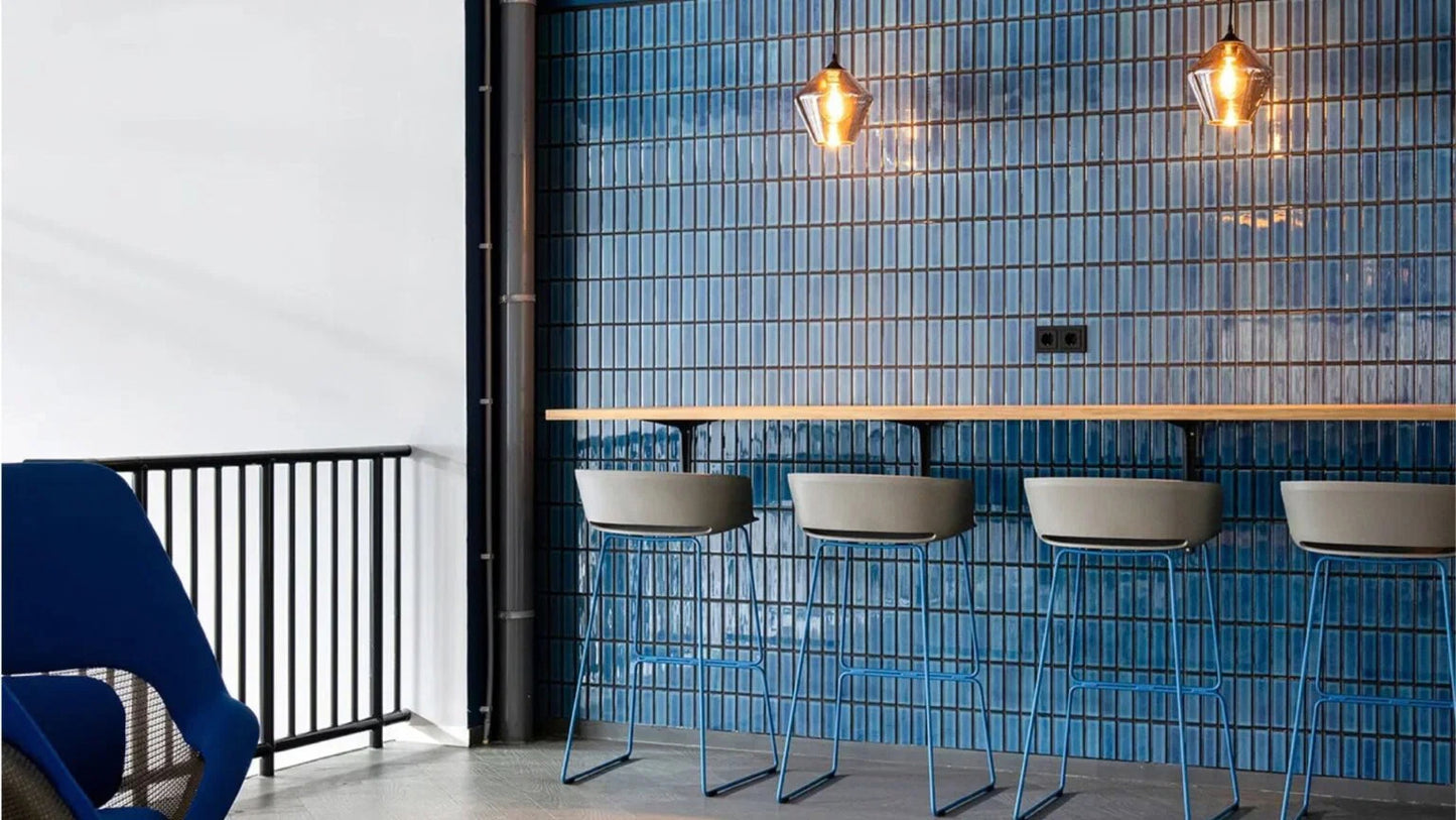 TMF Barcelona Rectangle 45x145 - Azure Blue Speckle