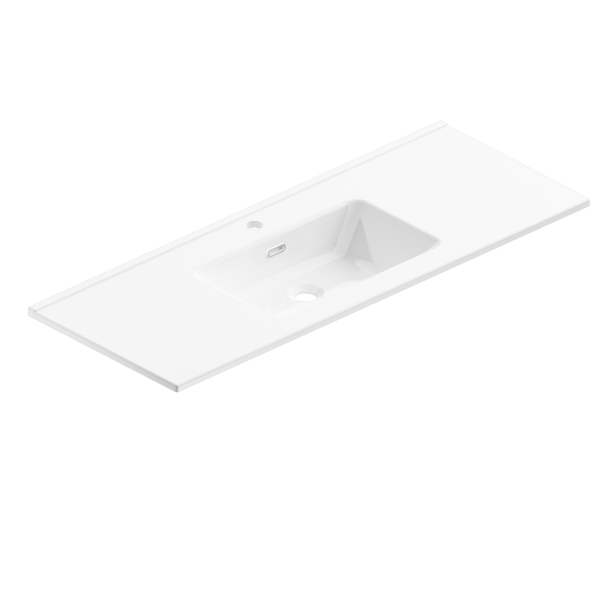 Berloni Speed Countertop Ceramic 1 taphole - White Gloss