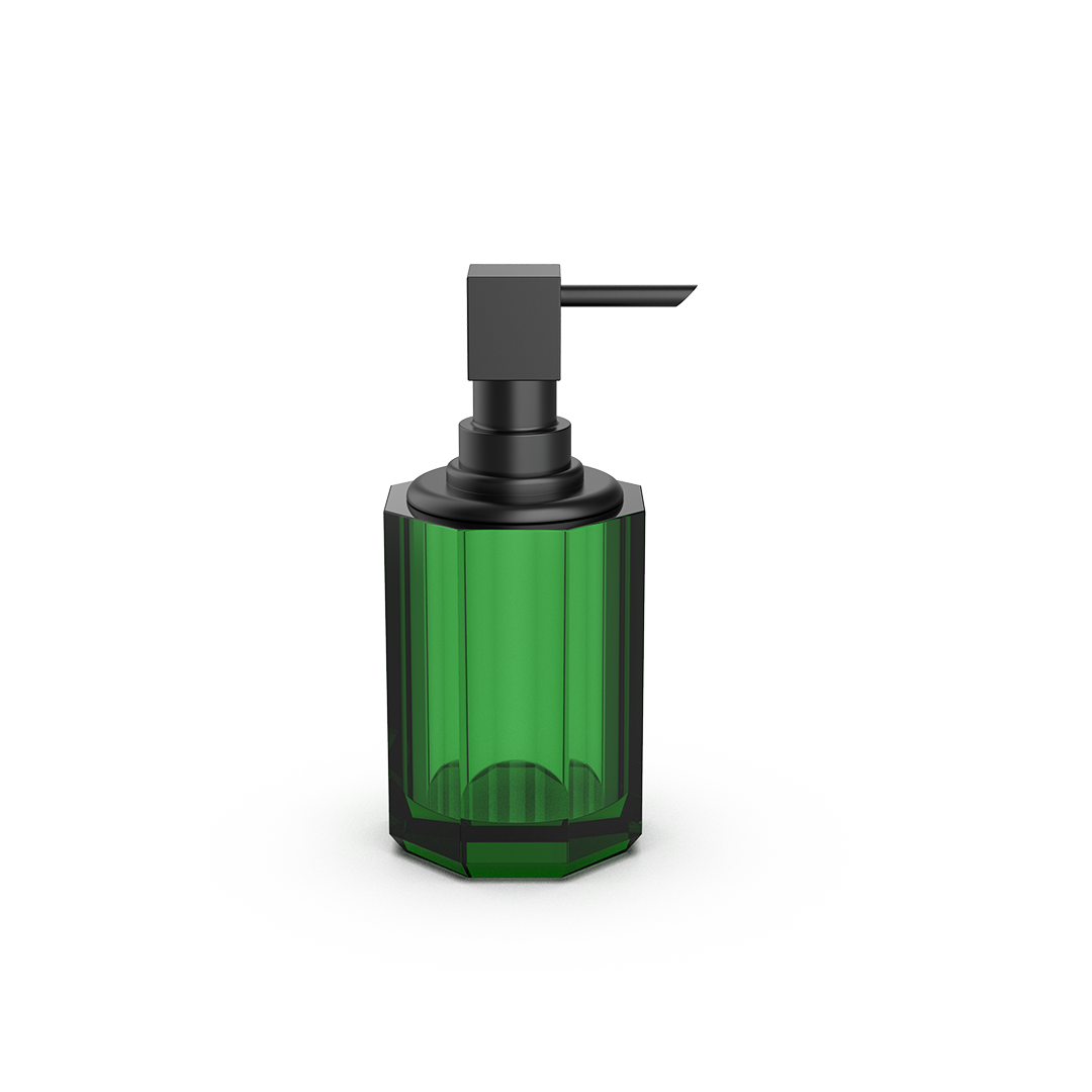 DW KR SSP 2 KRISTALL Soap dispenser English Green / Black Matte