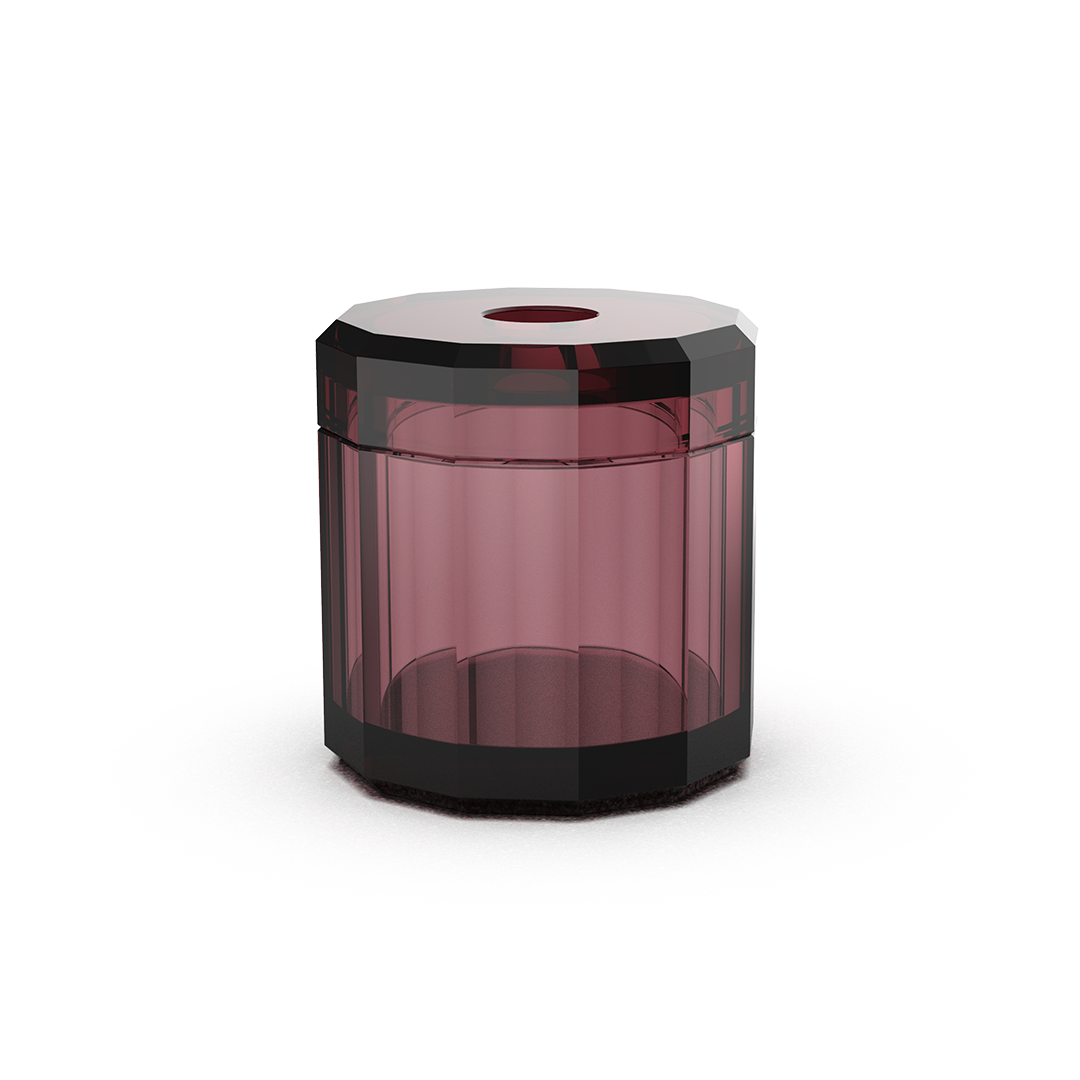 DW KR KB KRISTALL Tissue box - Burgundy