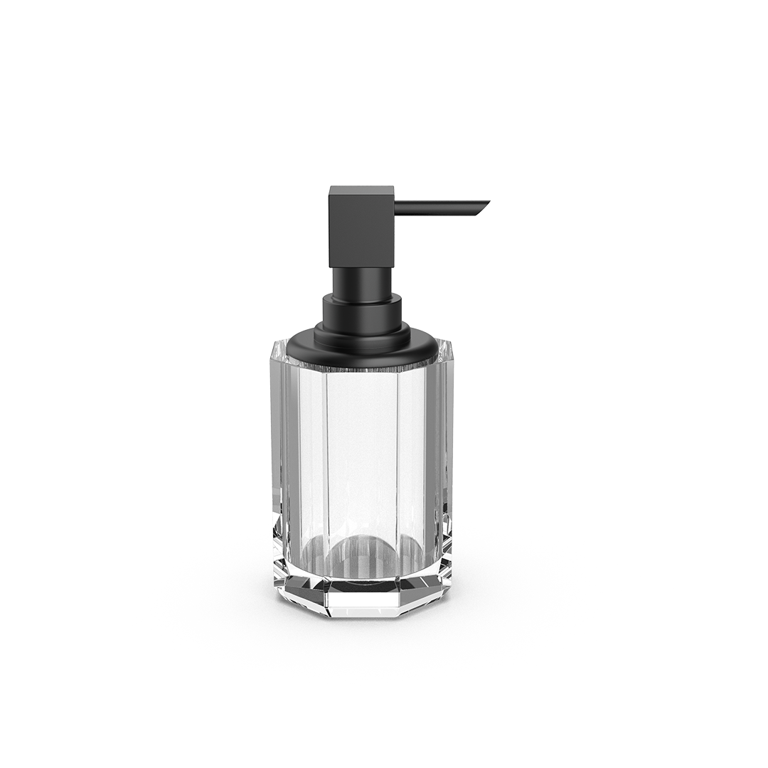 DW KR SSP 2 KRISTALL Soap dispenser Crystal Clear / Black Matte