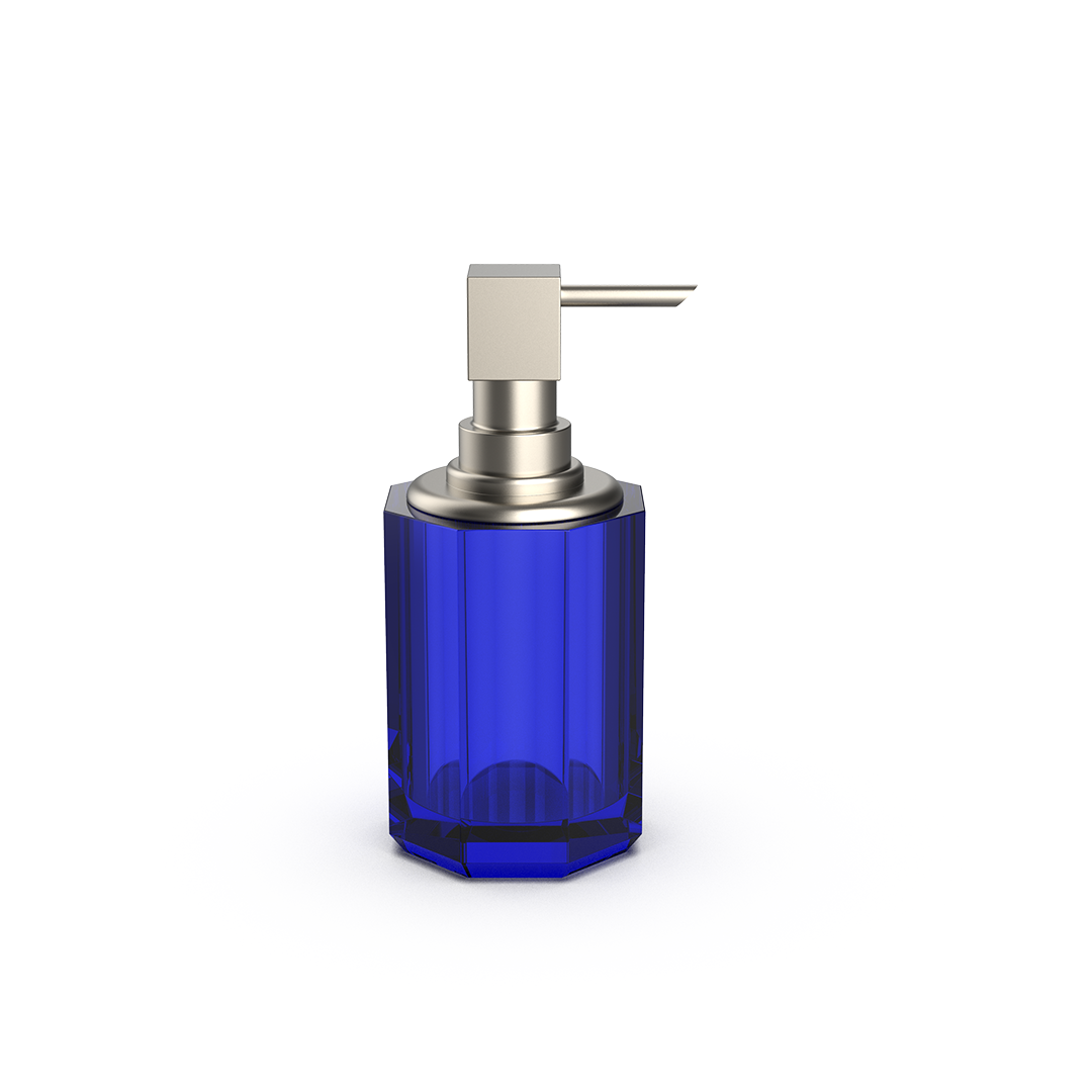 DW KR SSP 2 KRISTALL Soap dispenser Capri Blue / Nickel Satin