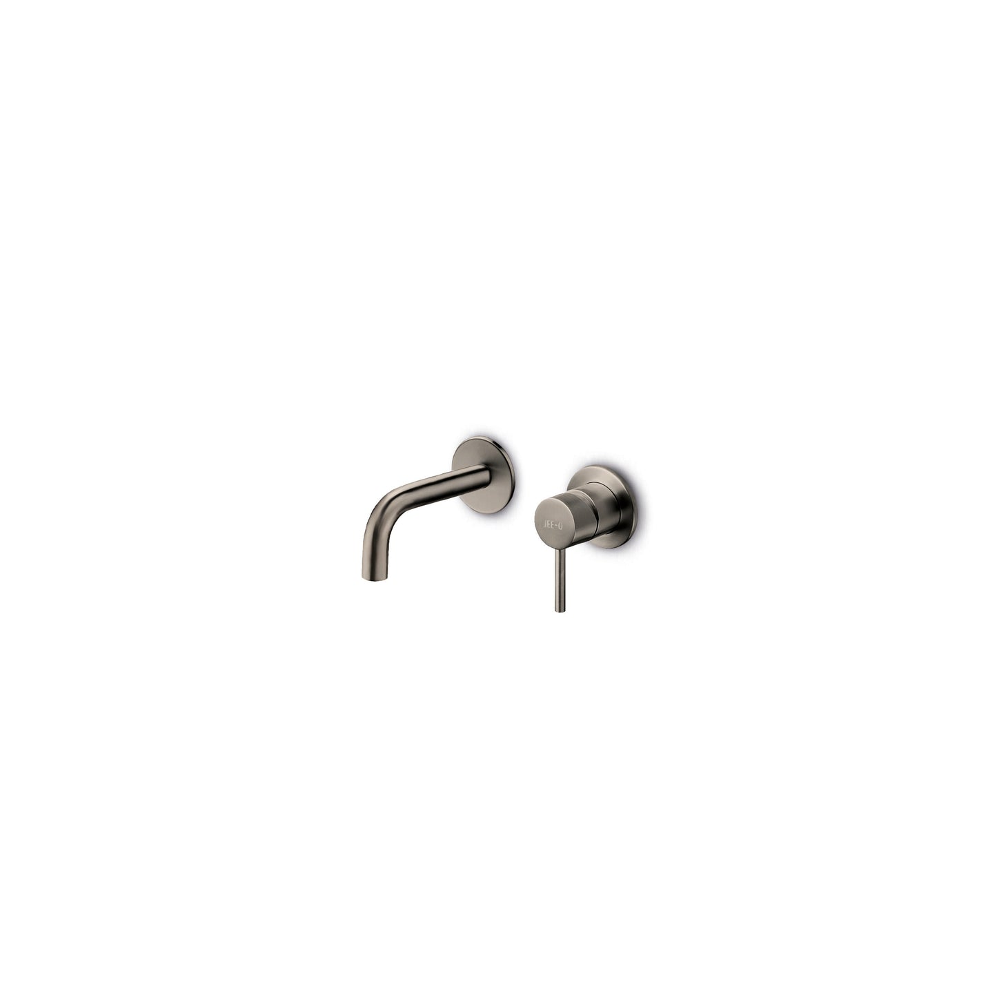 JEE-O Slimline Basin Faucet Wall Mounted Stainless Steel with 90 degrees Spout - Dark Steel