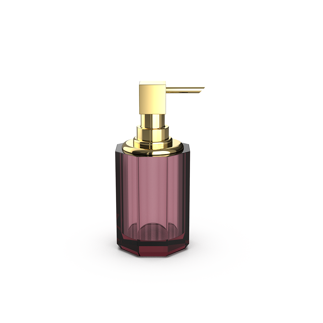 DW KR SSP 2 KRISTALL Soap dispenser - Burgundy / Gold 24 Carat