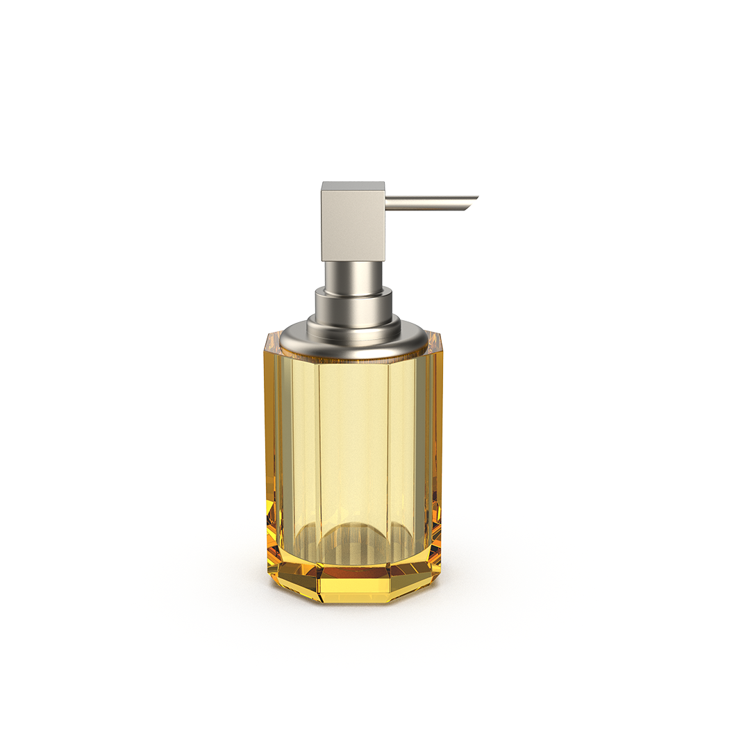 DW KR SSP 2 KRISTALL Soap dispenser Amber / Nickel Satin
