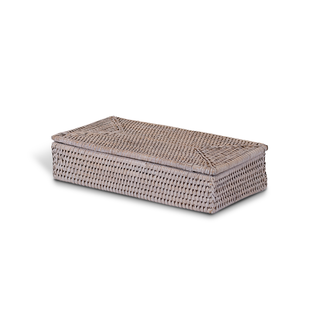 DW BASKET BMD Container with lid - Rattan light