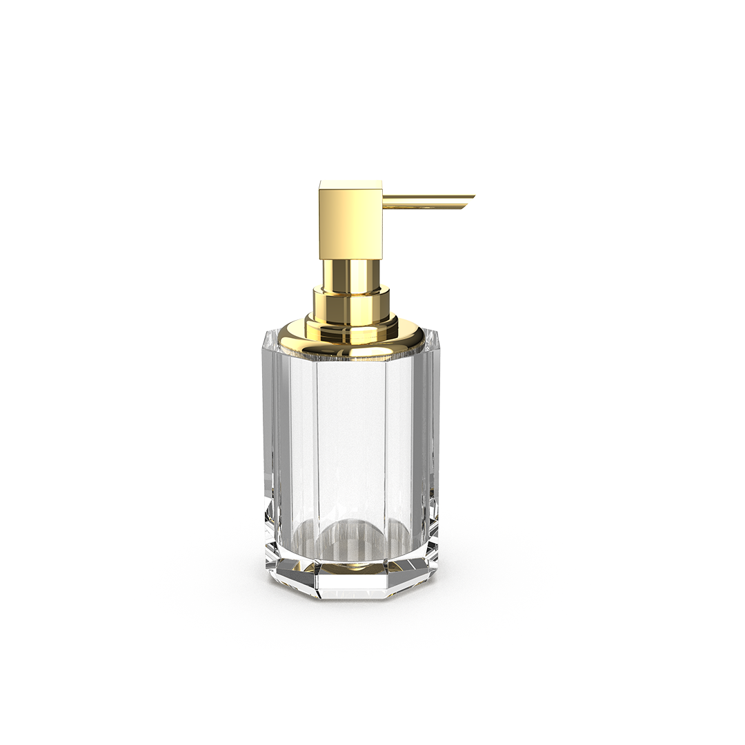 DW KR SSP 2 KRISTALL Soap dispenser Crystal Clear / Gold 24 Carat