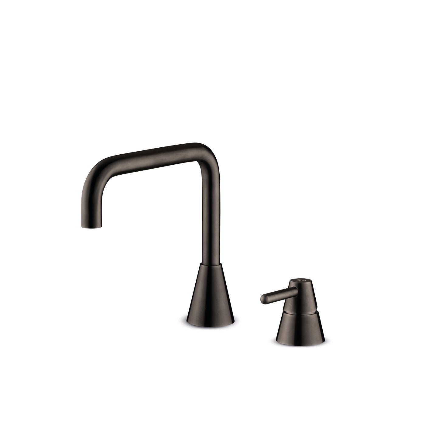 JEE-O Cone Basin Faucet Low Two-hole Stainless Steel - Gun Metal
