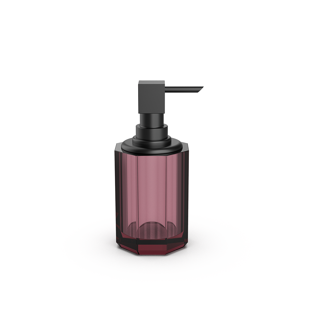 DW KR SSP 2 KRISTALL Soap dispenser - Burgundy / Black Matte