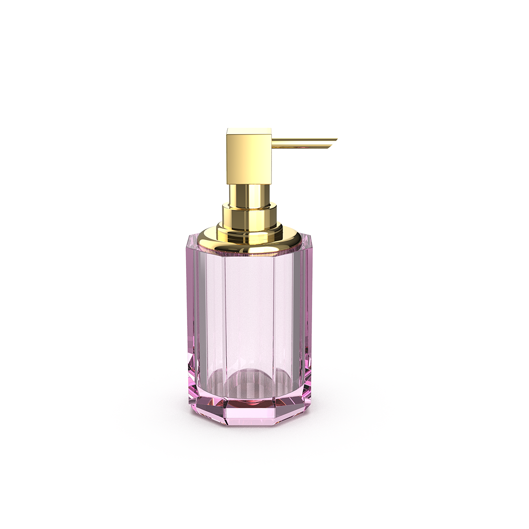 DW KR SSP 2 KRISTALL Soap dispenser Pink / Gold 24 Carat