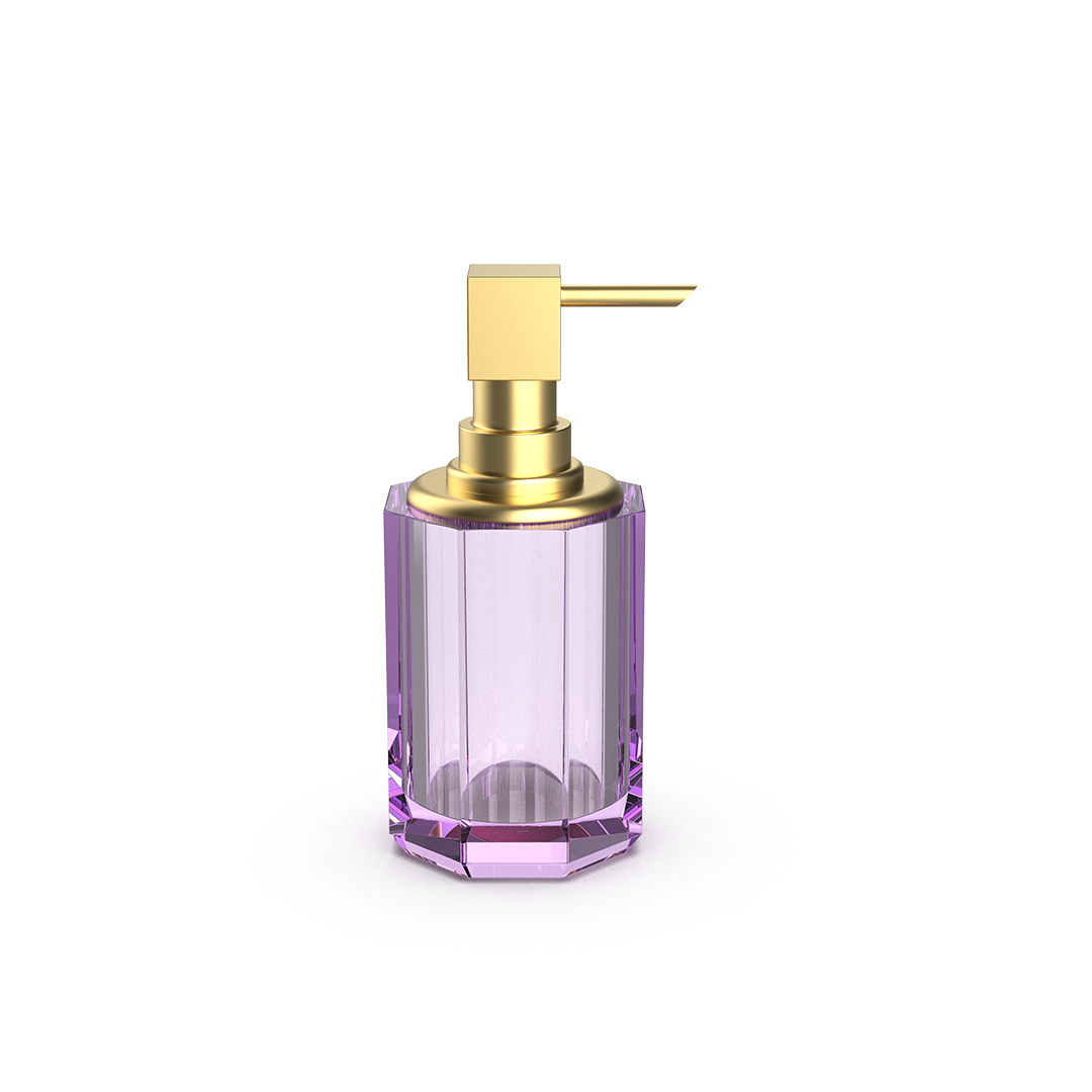 DW KR SSP 2 KRISTALL Soap dispenser Violet / Gold Matte 24 Carat