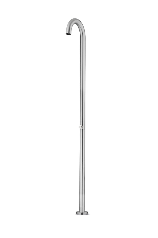 JEE-O Original Shower Push Freestanding with eco Push button - Stainless Steel Brushed