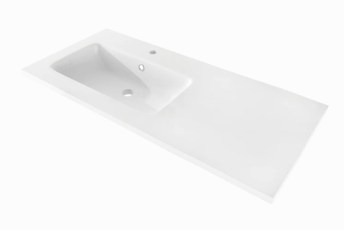 BH Resin Basin 41" 1Ø Left Basin - Glossy White