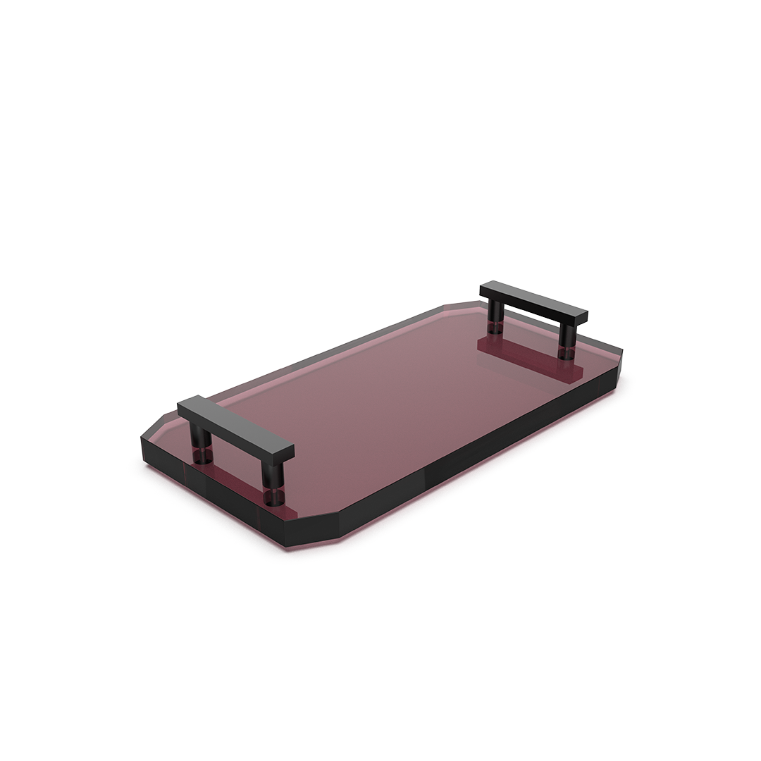 DW KR TAB KRISTALL Tablett - Burgundy / Black Matte