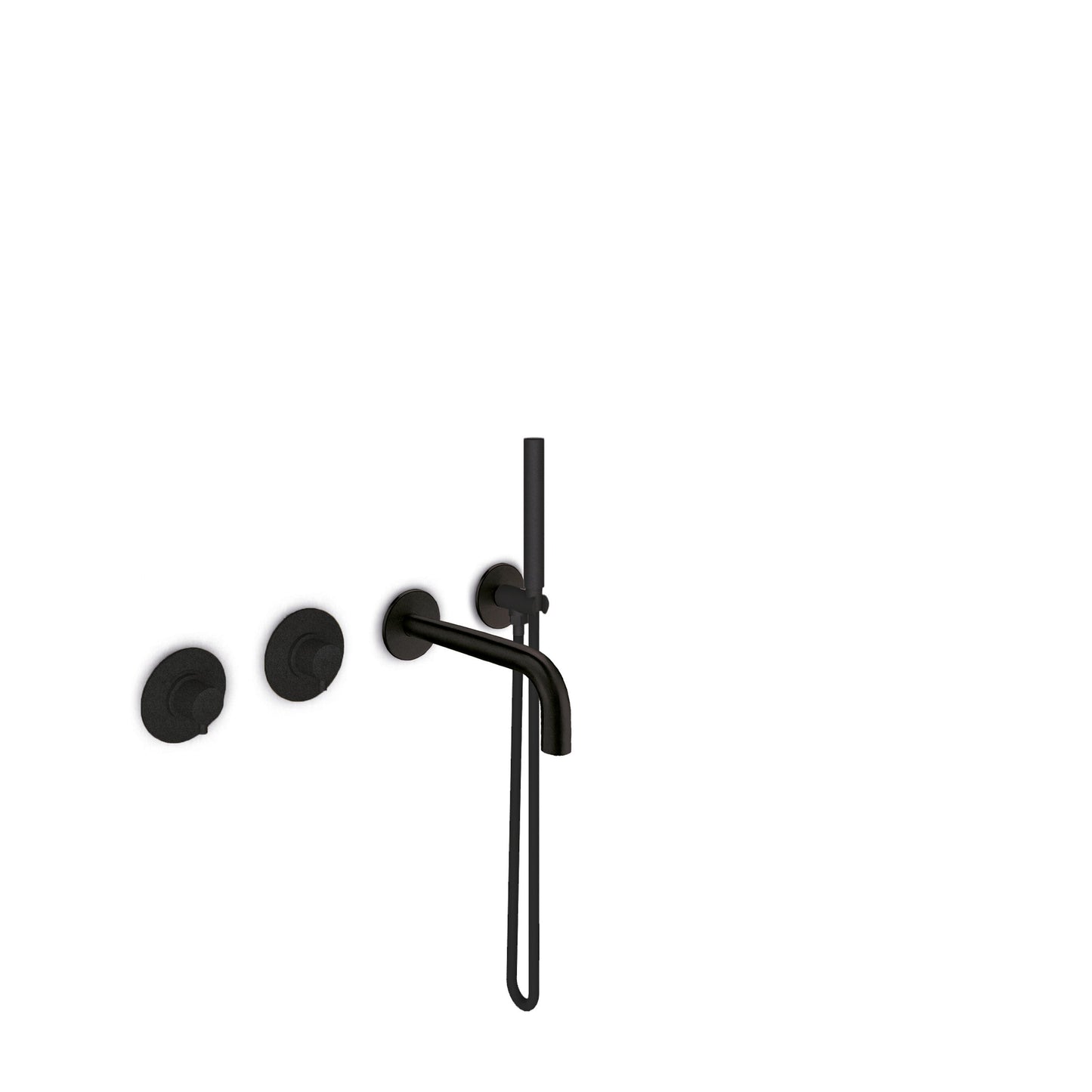 JEE-O Slimline Bath Combination 01 Stainless Steel with thermostat - Structured Black